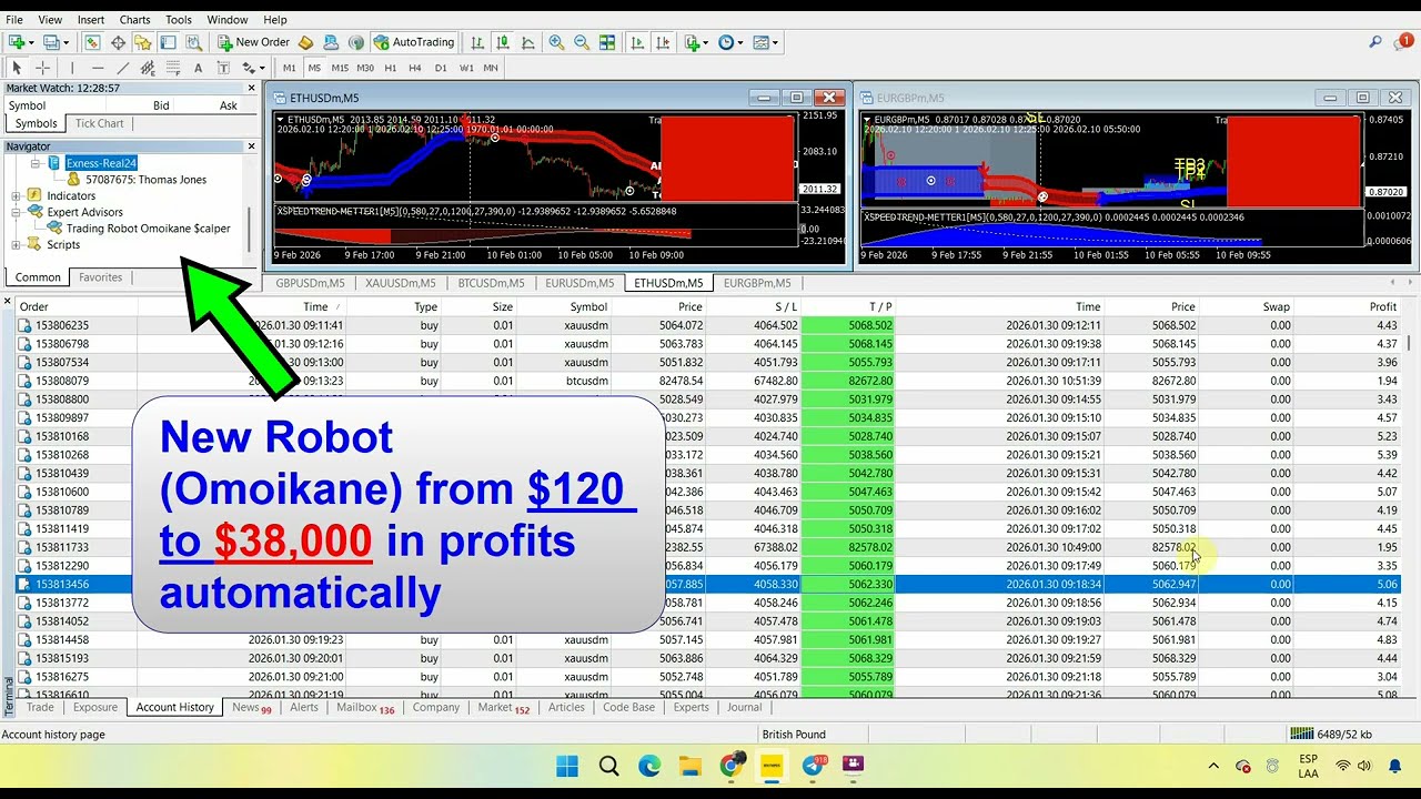 Robot trading XAU/USD  BTC Live FROM $120 USD  TO $38,000 dollars