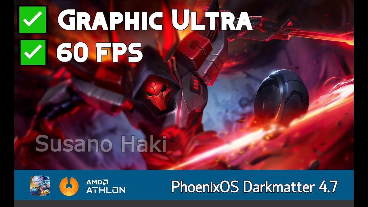 PhoenixOS Darkmatter 4.7 On AMD |  MOBILE LEGENDS GRAPHIC ULTRA STABLE 60 FPS |  AMD ATHLON 200GE