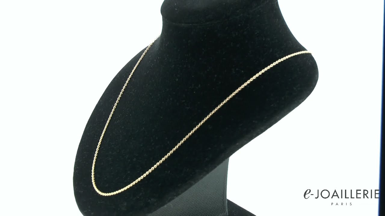 www.e-joaillerie.com - Chaine or rose 18 carats maille forçat