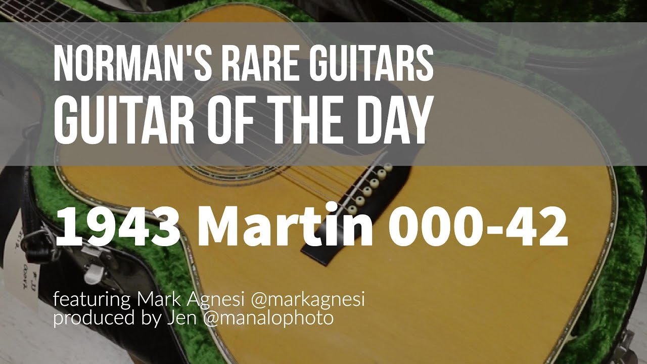 Norman's Rare Guitars - Guitar of the Day: 1943 Martin 000-42
