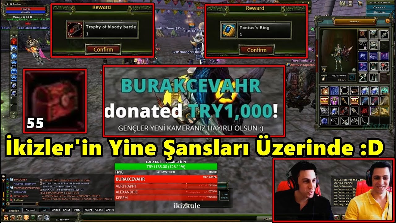 55 Adet UTC Kutusu Kırarken, Canlı Yayında 1000 TL Bağış Aldılar! | Knight Online