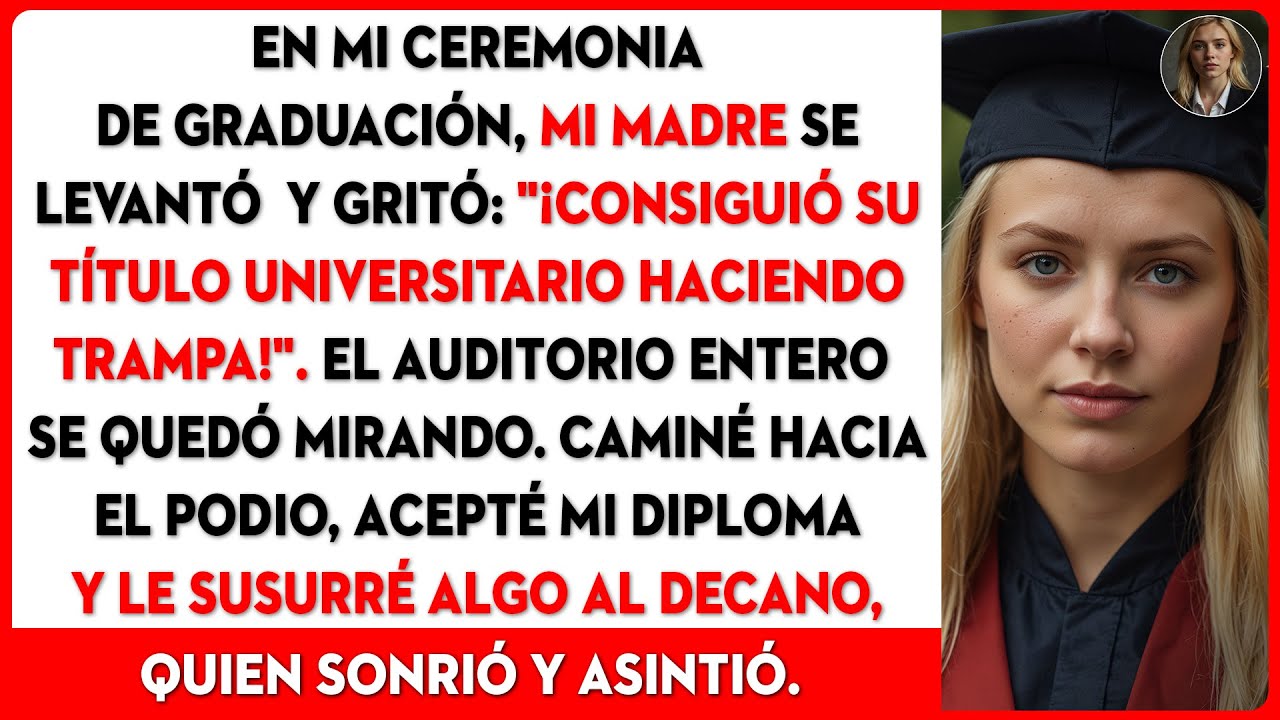 En mi ceremonia de graduación, mi madre gritó: 
