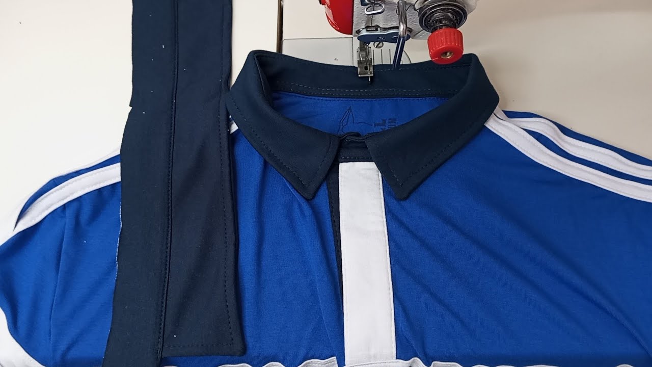 Como colocar gola de camisa ou colarinho em camiseta gola polo .