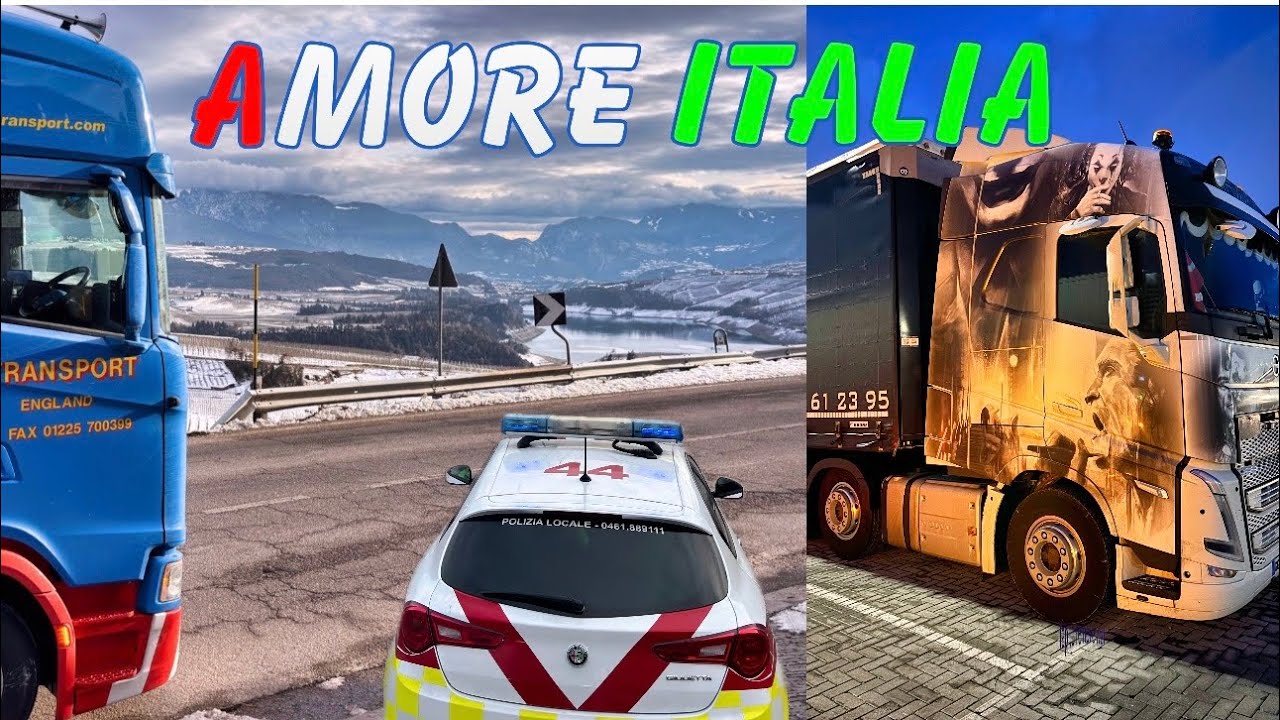 Итальянская полиция и перекрытые из-за снега дороги - European Trucking