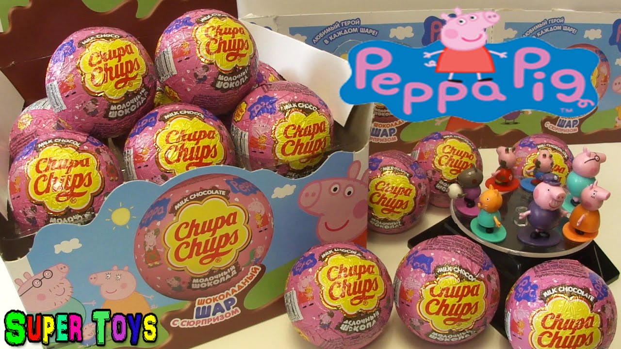 Свинка Пеппа Kinder Surprise 2015, шоколадные шары Чупа Чупс,Вся Коллекция(Chupa Chups Peppa Pig)