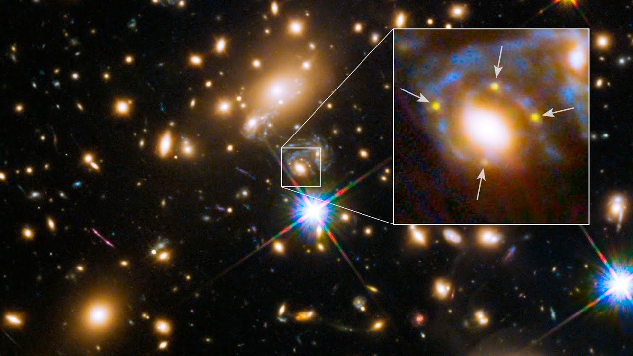 Supernova event captured by Hubble Space Telescope.