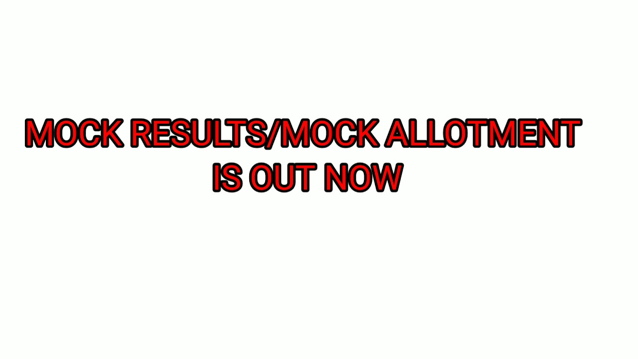 OJEE 2021 Mock results/allotment is out