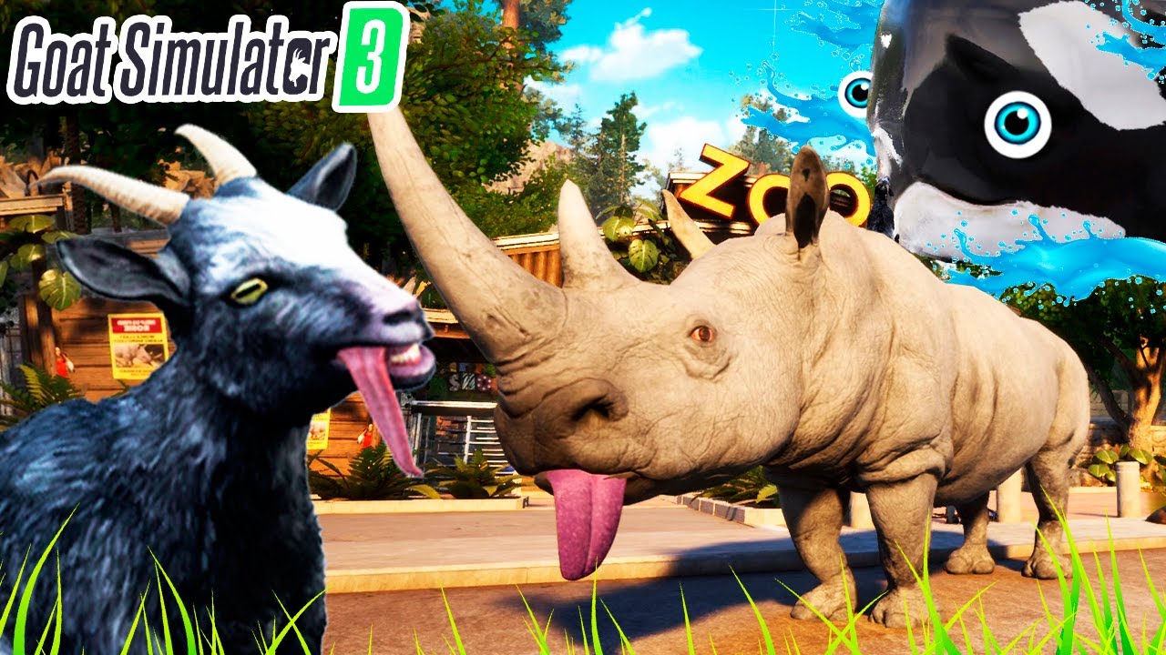 LA CABRA RINOCERONTE Y EL MISTERIO DE LA BALLENA CUADRADA | GOAT SIMULATOR 3
