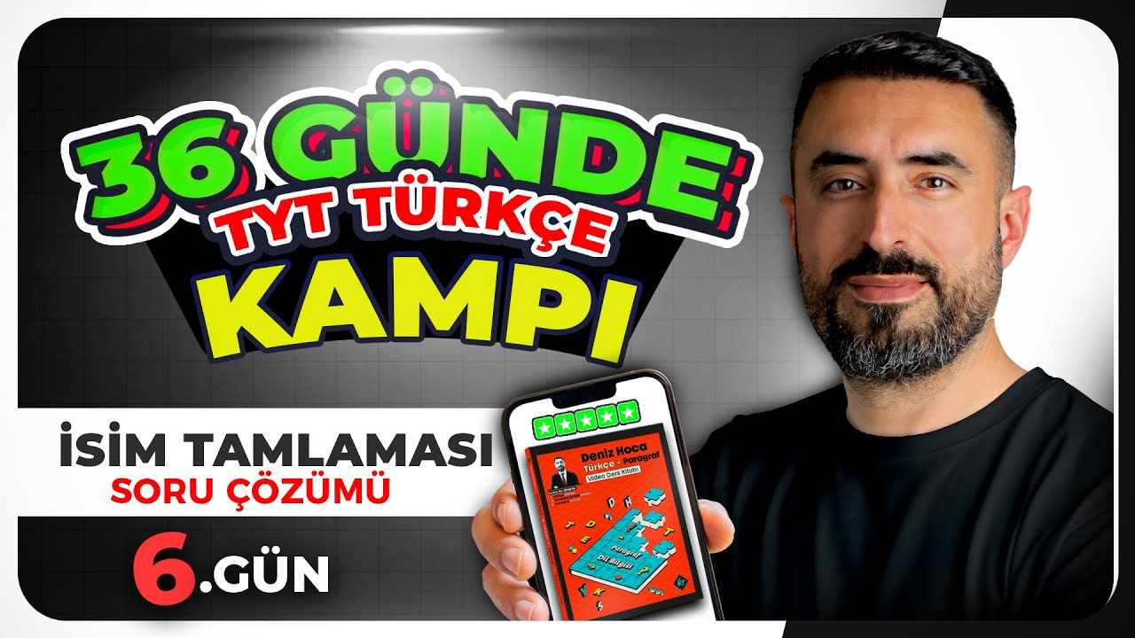 İSİM TAMLAMASI Soru Çözümü 📌 36 GÜNDE TÜRKÇE KAMPI | 6.Gün