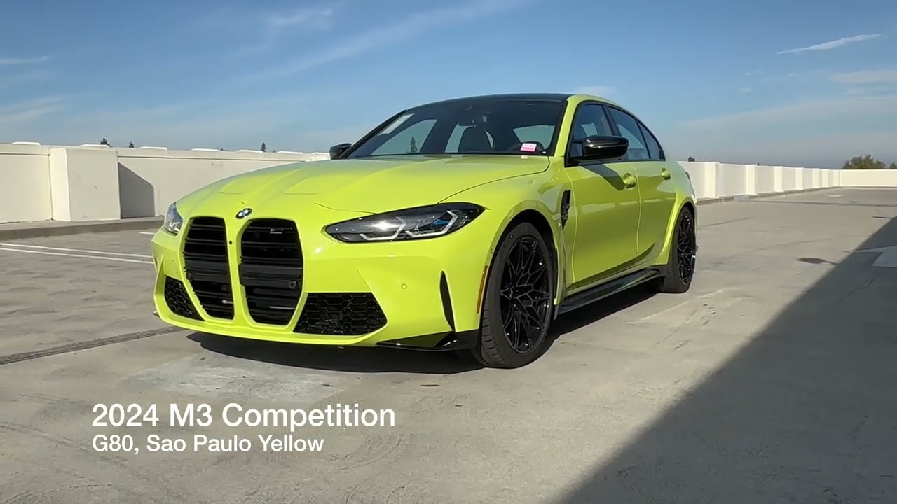 Tour the 2024 M3 Competition in Sao Paulo Yellow | 4K