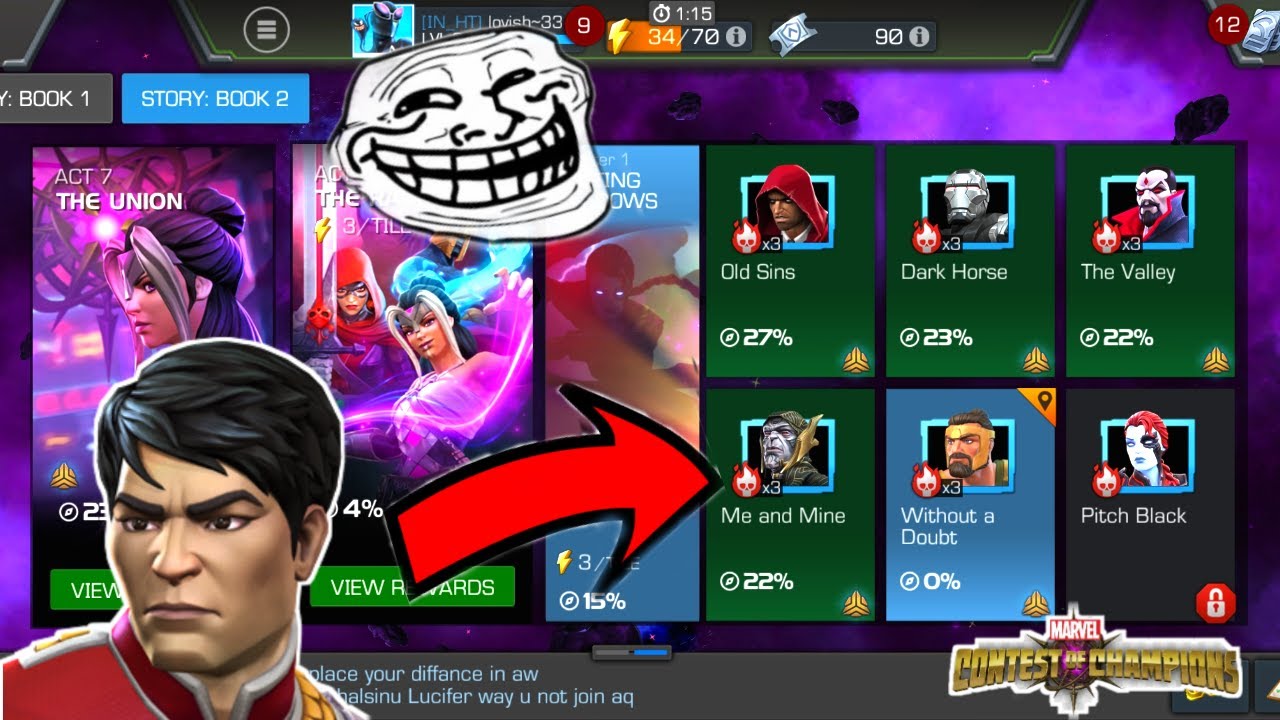 Act 8.1.4 (Me and Mine) Easy Cheese Completion | Marvel Contest of Champions Gameplay in Hindi |