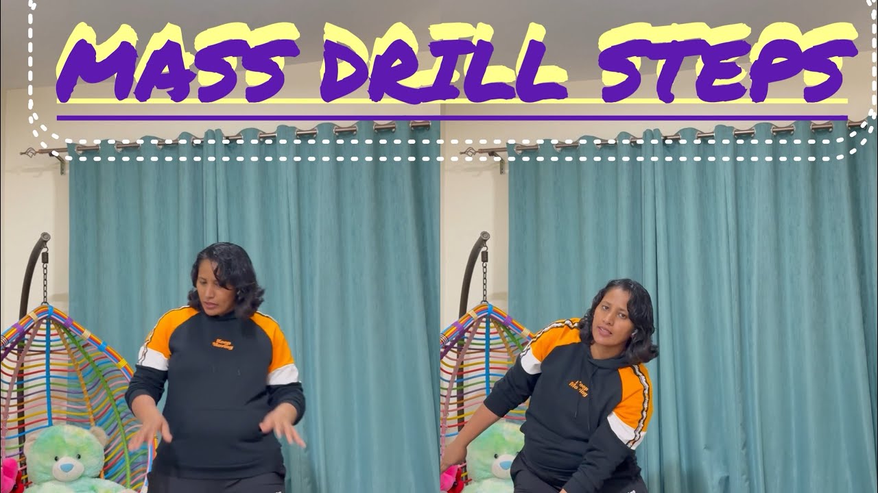Mass Drill Steps |Zumba Steps| Aerobic Steps| #anjusbibin #dubaivideos 