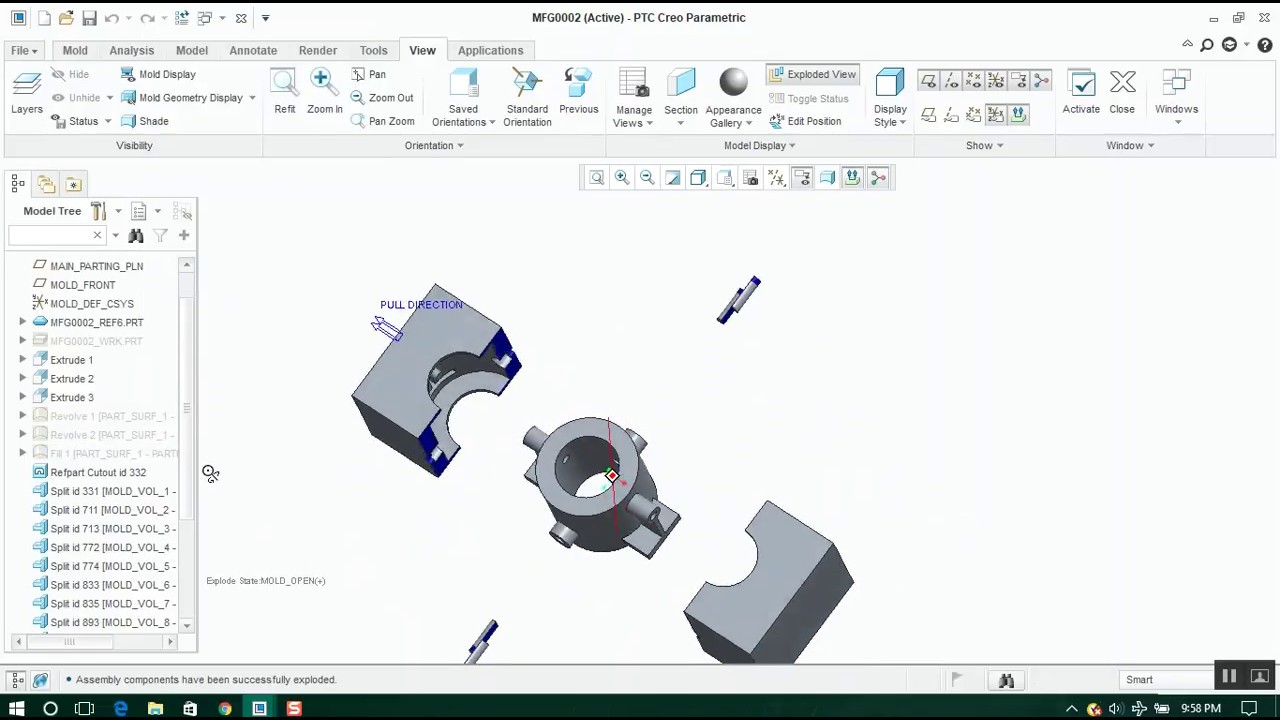creo  mold ( core & cavity )
