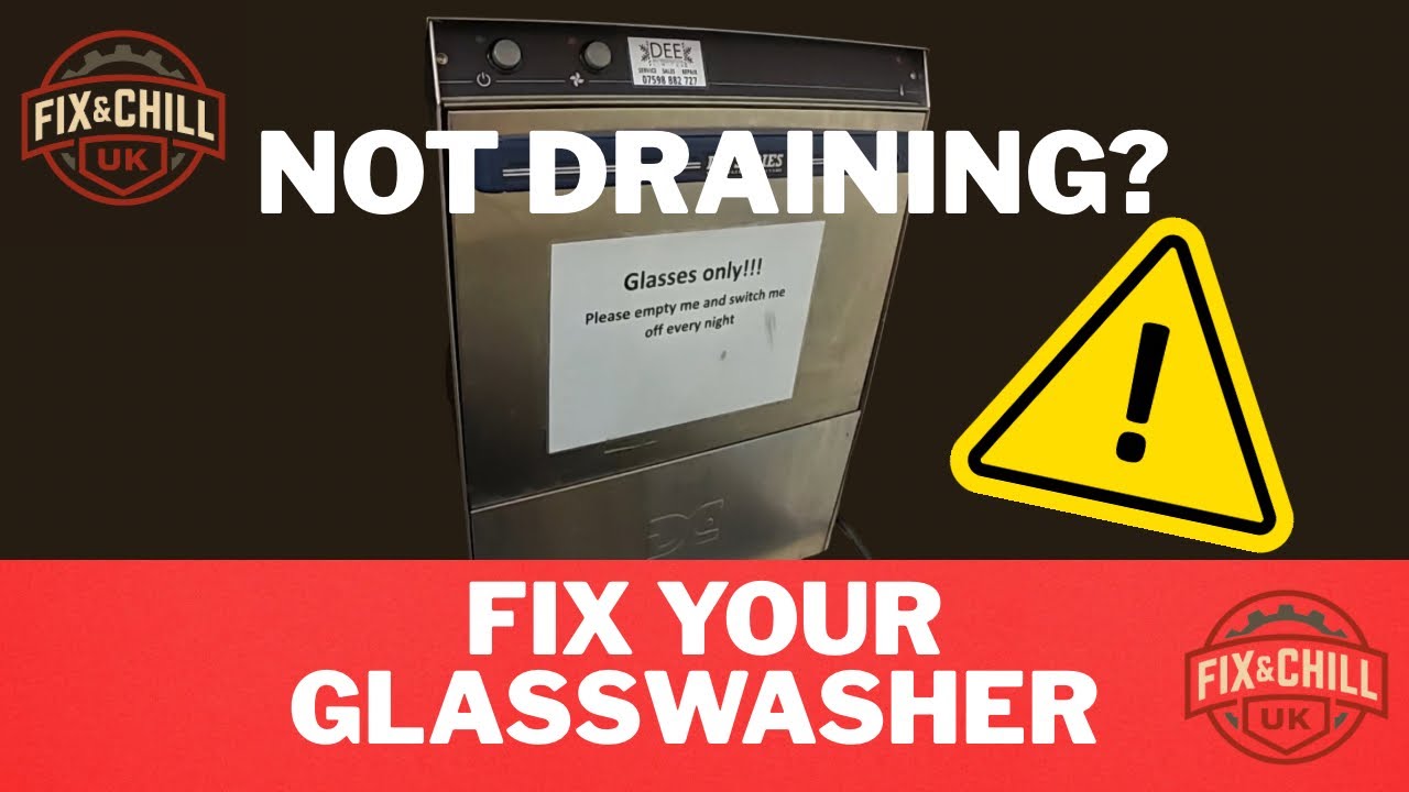 HOW TO FIX A COMMERCIAL GLASSWASHER THAT WONT DRAIN #StepByStep #repairing 