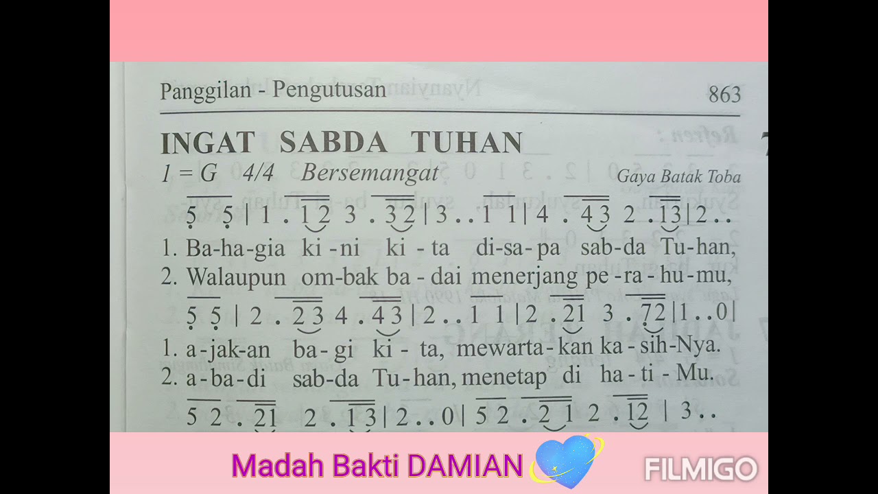 Lagu Madah Bakti 795 ❤️ INGAT SABDA TUHAN
