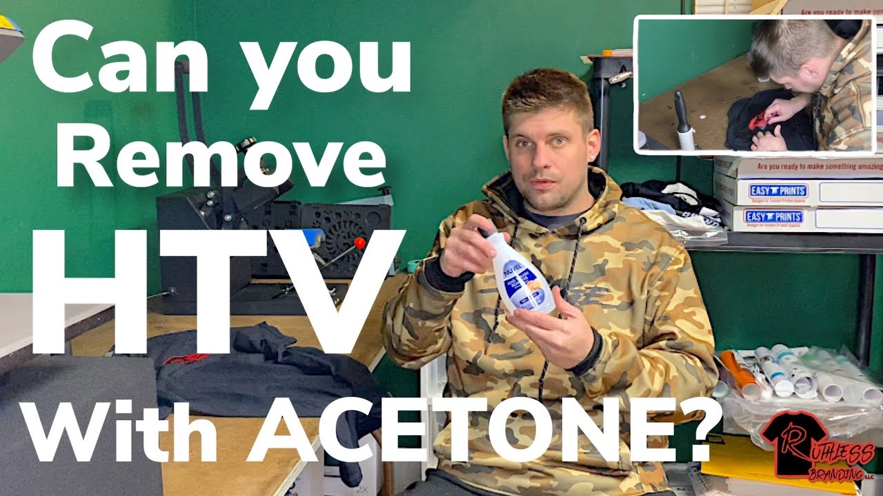 Can you remove vinyl off a T-shirt with acetone? (Can u remove HTV with acetone)
