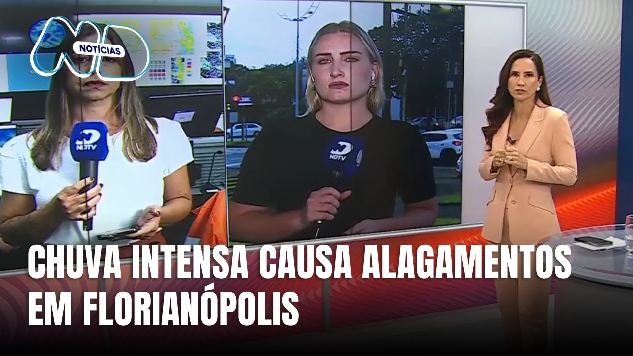 Chuva intensa causa alagamentos e transtornos na Grande Florianópolis