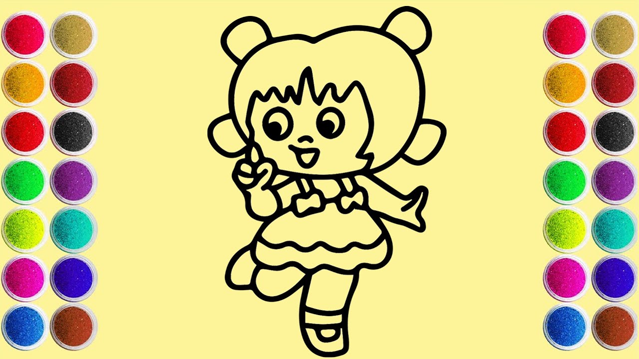 Relax and enjoy this satisfying sand painting of a cute girl | easy step by step tutorial