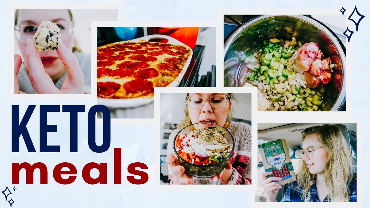 WHAT I EAT on the KETO diet [pizza lasagna, tuscan chicken, cheesecake fat bombs + more!]