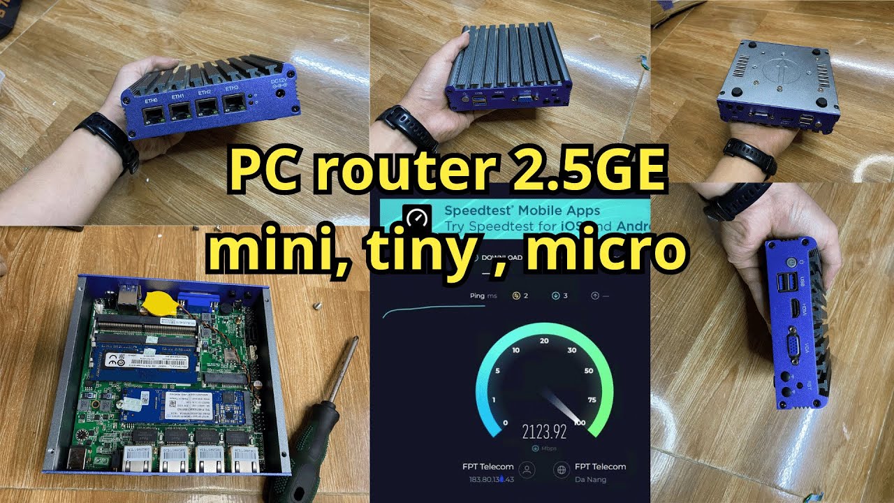 Ham rẻ mua Pc router 1tr9 | N5105 ram2G ssd 128 + optane 16G