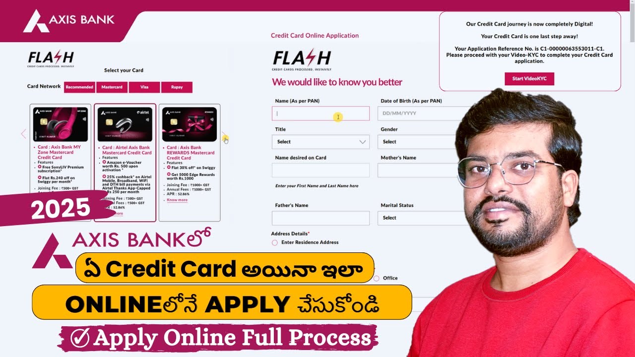 How to Apply Axis Bank Credit Card Online | Axis Bank Credit Card Apply Online in 2025 | Telugu