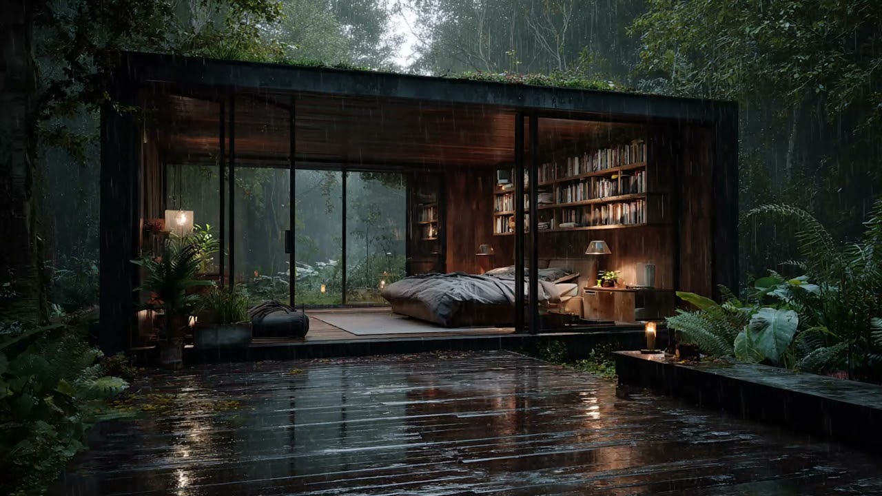 You Found a Cozy Cabin During the Rainstorm 🌧️ Soft Piano & Rain Sounds (2.5 Hours) | Relaxing ASMR