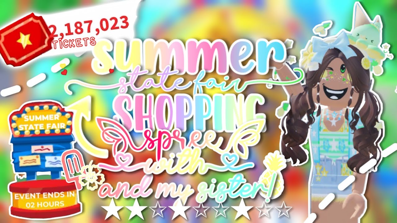 🎡🎟️ huge 2m+ summer state SHOPPING SPREE in adopt me!! (with my sister💗) ₊✩‧₊˚ʚflutterstarley ɞ˚₊✩‧₊