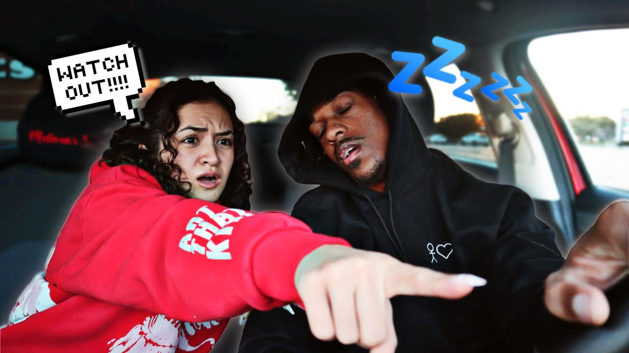 FALLING ASLEEP WHILE DRIVING PRANK ON GIRLFRIEND! *SHE CRIES*