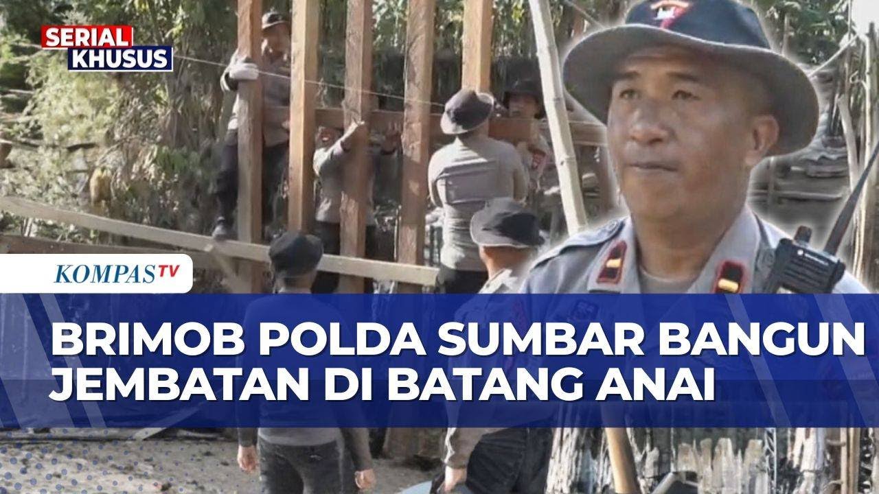 Brimob Polda Sumbar Kebut Pembangunan Jembatan Darurat, Targetkan Rampung pada 5 Januari 2026