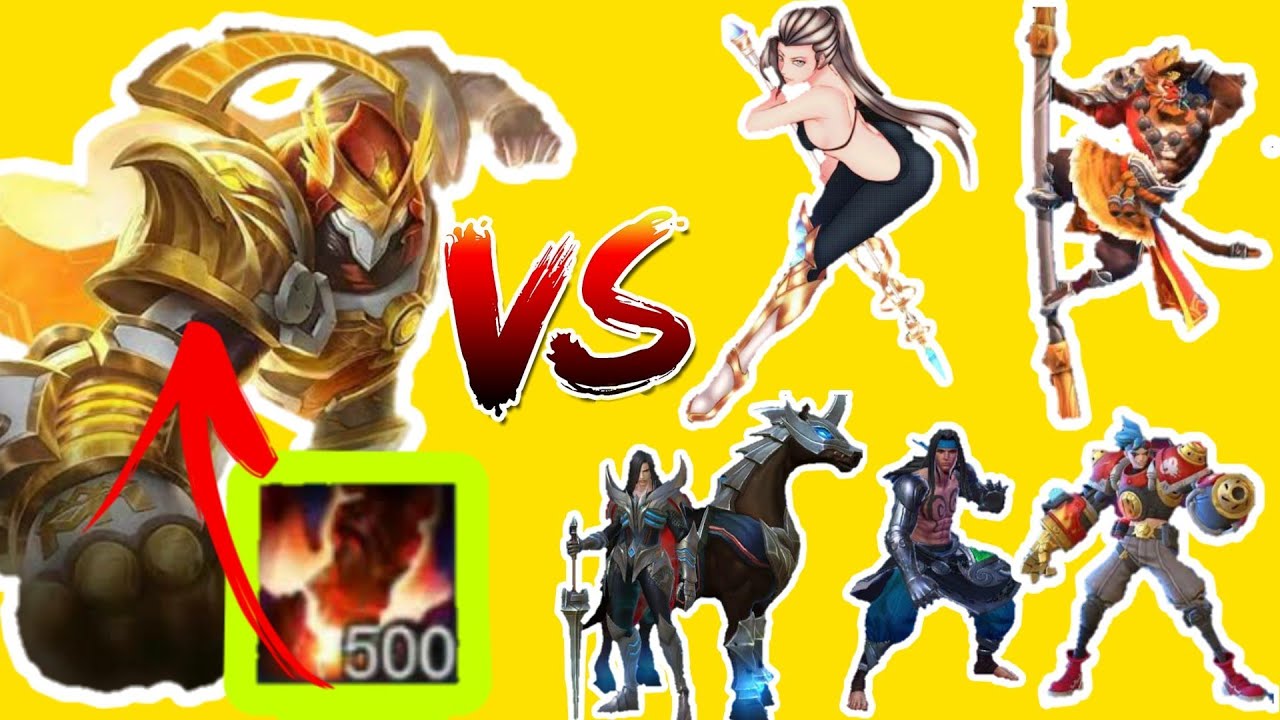 Aldous 500 stacks vs all fighters (part - 1): Mobile legends bang bang