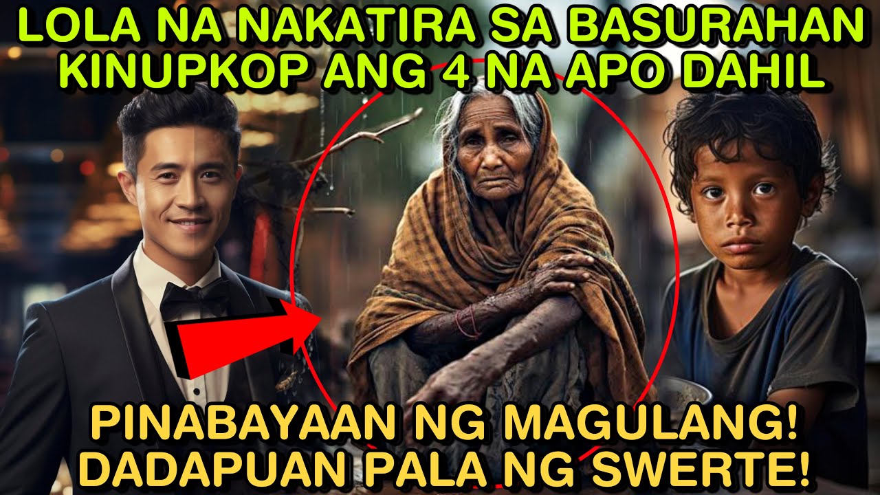 LOLA NA NAKATIRA SA BASURAHAN KINUPKOP ANG 4 NA APO DAHIL PINABAYAAN NG MAGULANG! DADAPUAN NG SWERTE