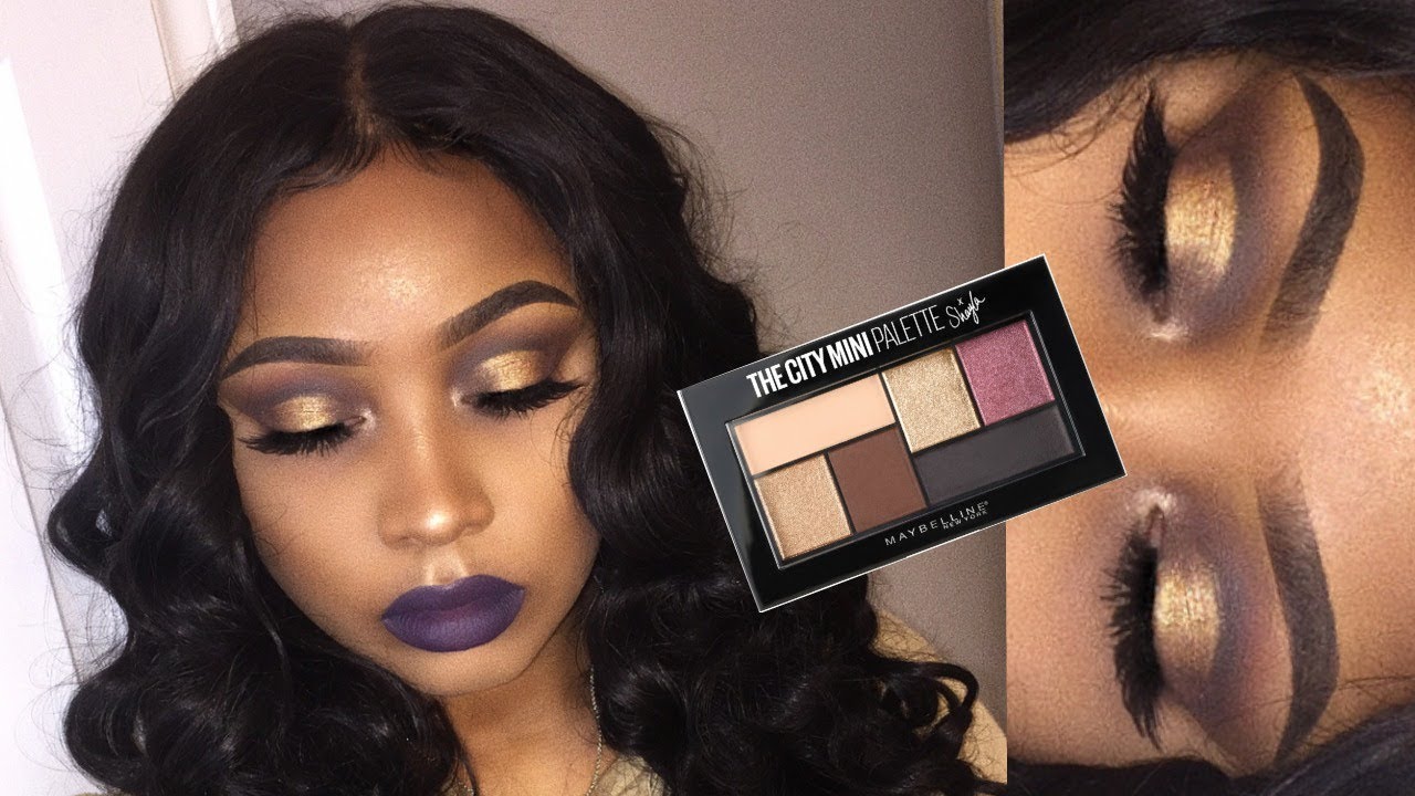 DRUGSTORE GOLD HALO FALL MAKEUP ft. Makeup Shayla City Mini Palette