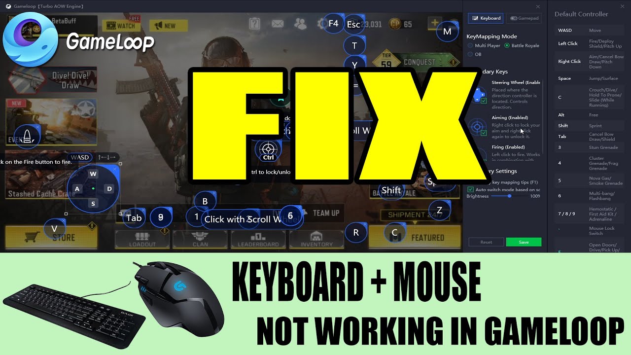 Клавиатура и мышь не работают в эмуляторе Gameloop // Клавиши не работают в Cod Mobile