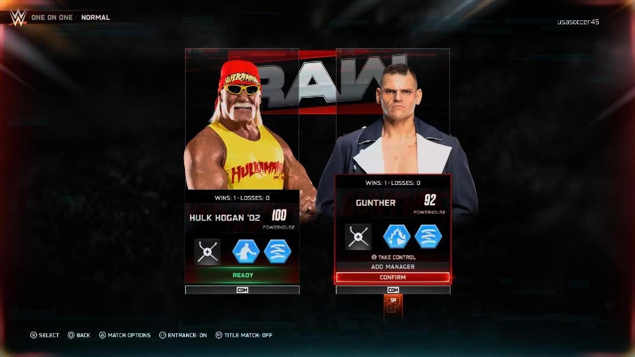 WWE 2K25 hulk hogan vs Gunther 