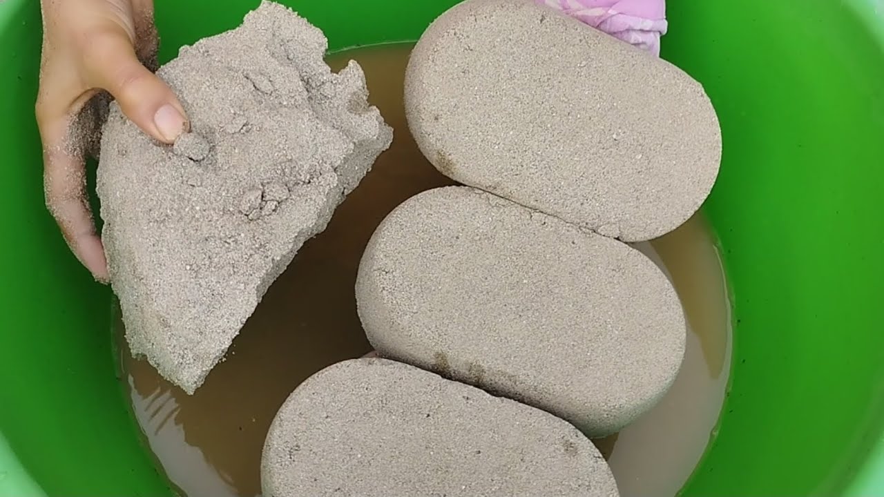 ASMR: Silky Pure Sand Crumbling in Water 💦🤤 Mouthwatering Satisfying, Sleepaid #crumbling