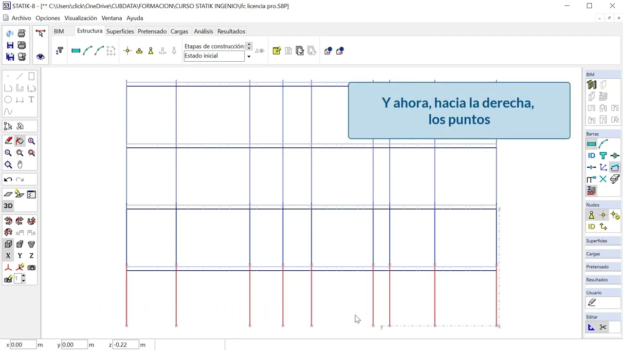 [01] STATIK. CREAR MÚLTIPLES APOYOS EN FINAL DE BARRAS