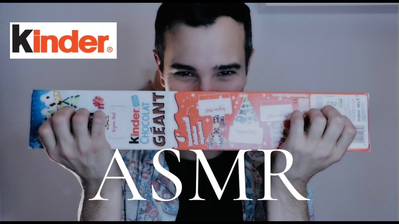 ASMR KINDER l 1 heure de TAPPING et de CRINKLES ! (Kinder Bueno, Surprise, Délice, Country ...)