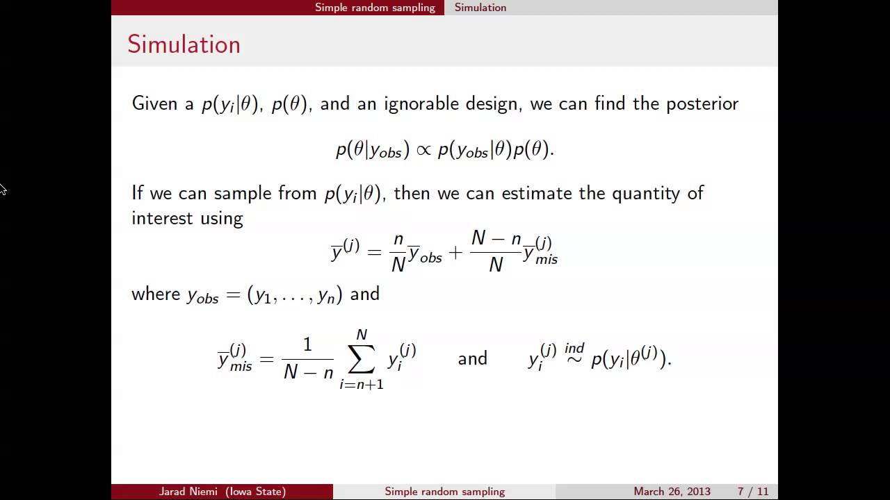 Bayesian analysis of simple random sampling