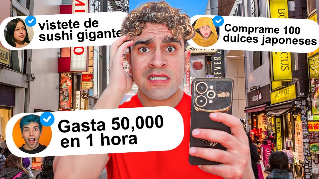 50 Youtubers controlan mi día en JAPÓN 😱