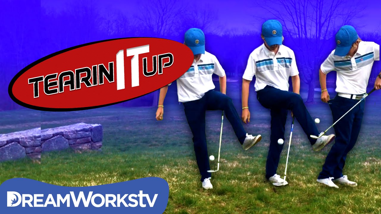 12-Year-Old Amazing Golf Trick Shot | TEARIN' IT UP