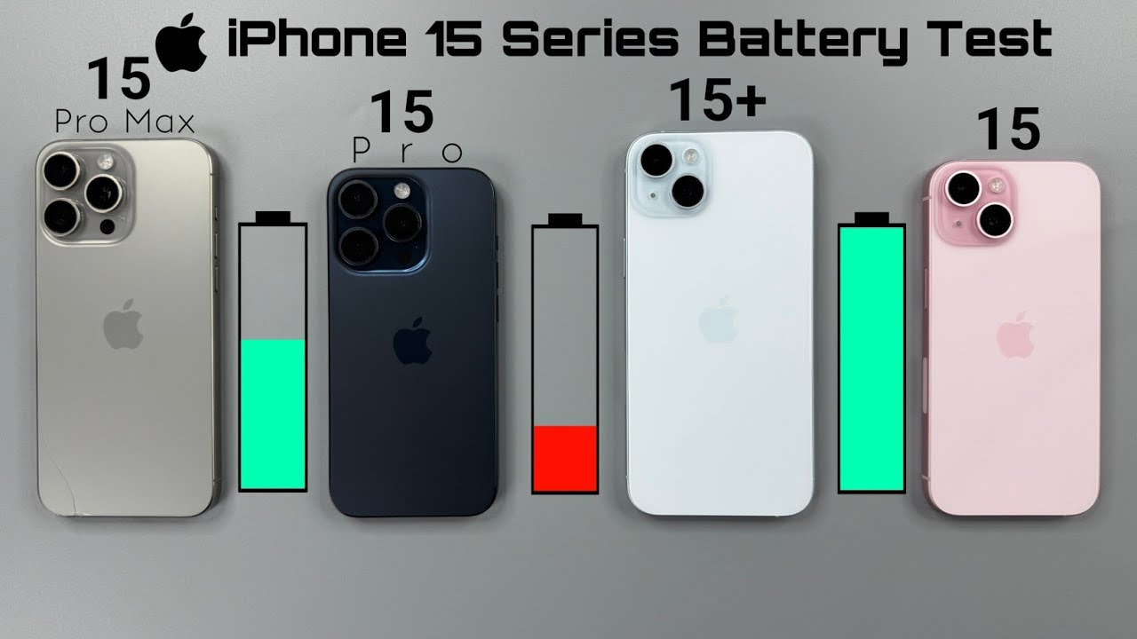 iPhone 15 SERIES iOS 18.4.1 ULTIMATE Battery Life DRAIN Test 2025