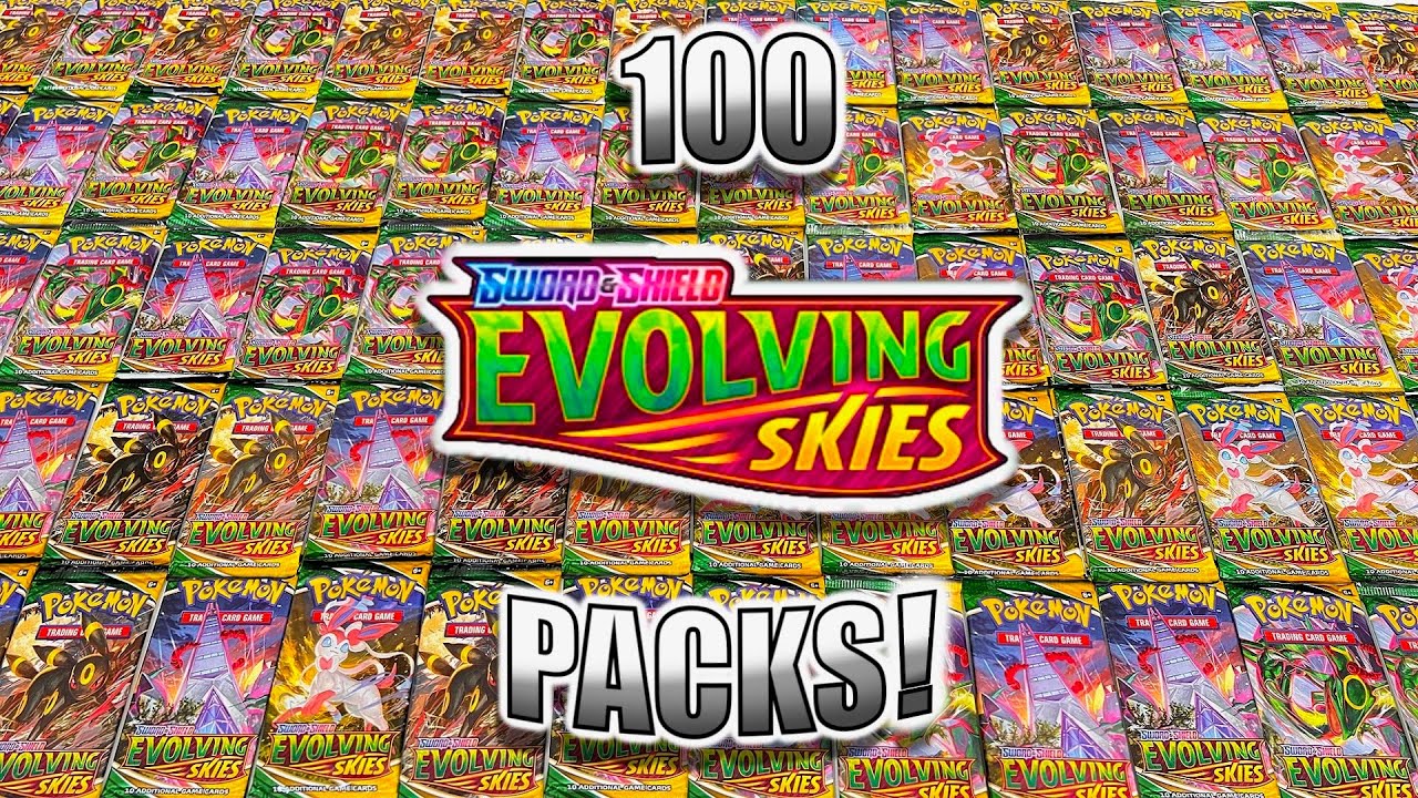 Я открыл 100 наборов покемонов Evolving Skies в 2026 году.
