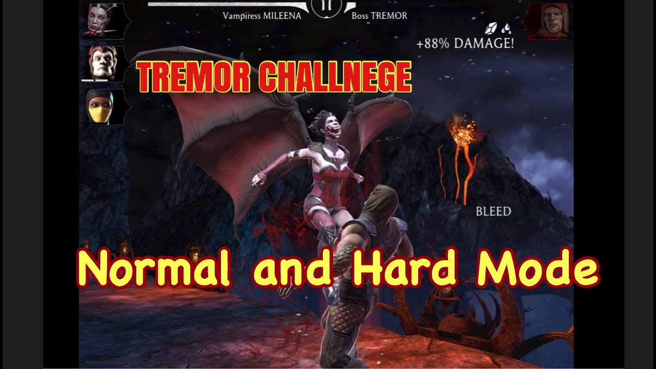 Aftershock Tremor Challenge Gameplay Normal & Hard Mode All BOSS | Mortal Kombat Mobile