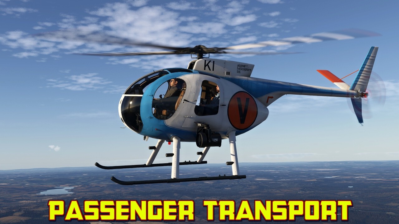 Hughes H500C 🚁 Passenger transport │ EGKB - LFOS