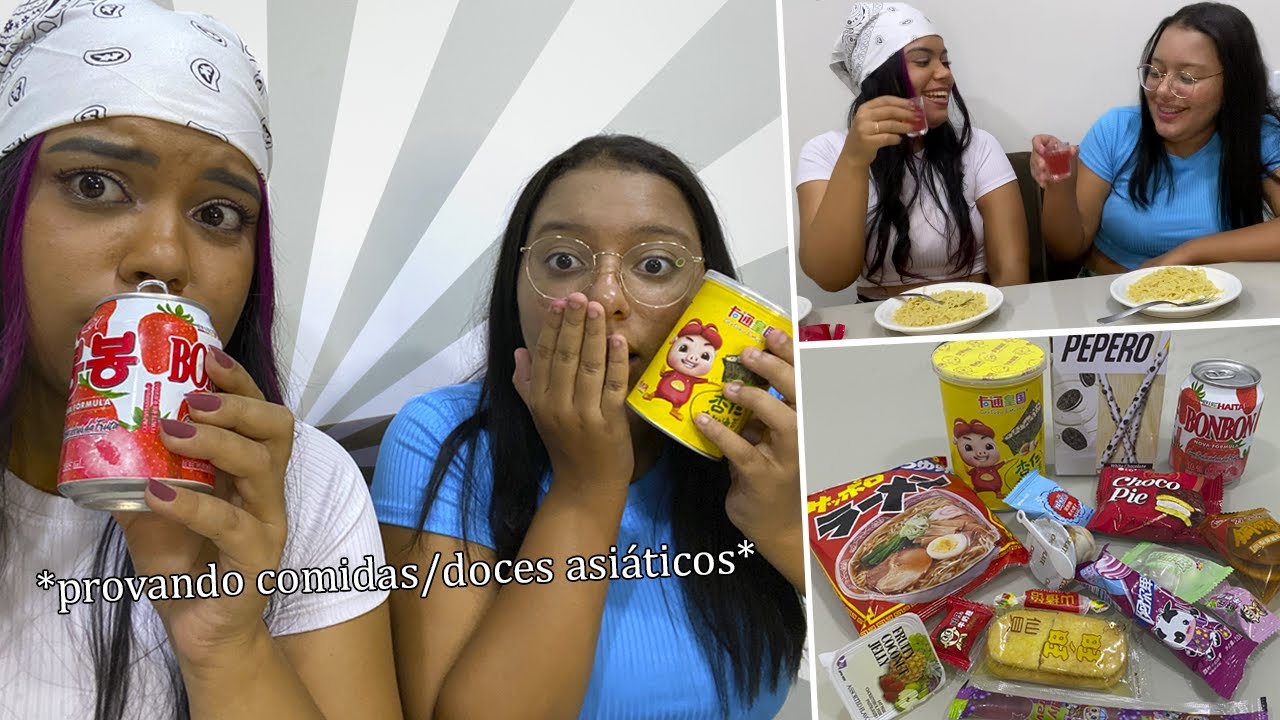 PROVANDO COMIDAS/DOCES ASIÁTICOS!! 😱