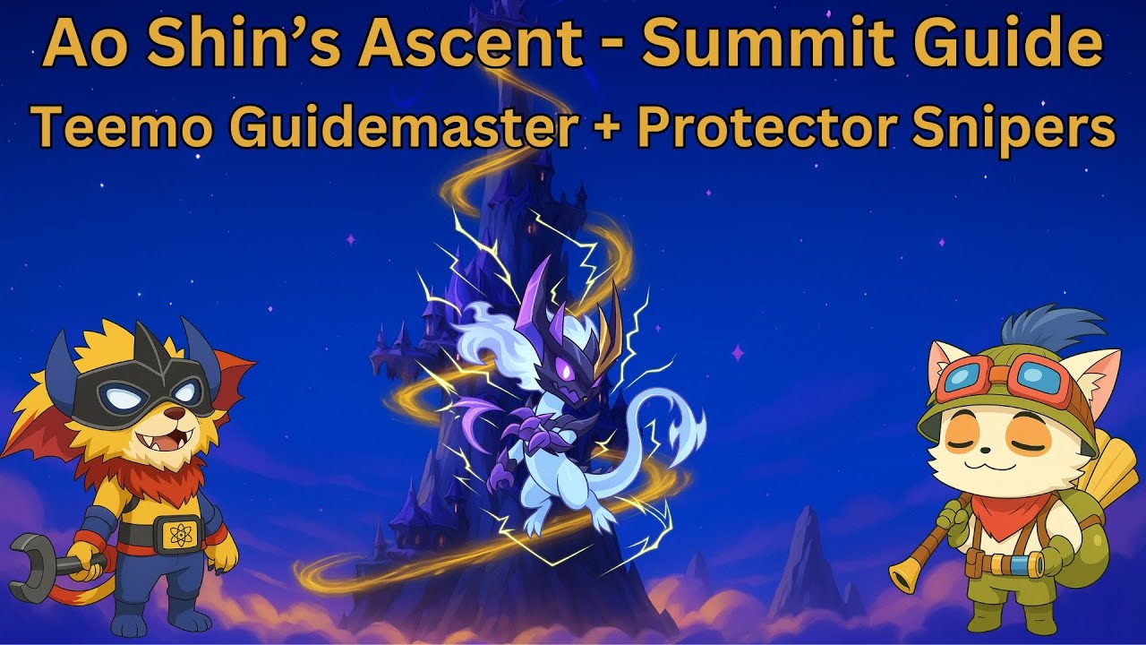 TFT Set 15 Ao Shin’s Ascent | Teemo Summit Guidemaster | Protector Snipers