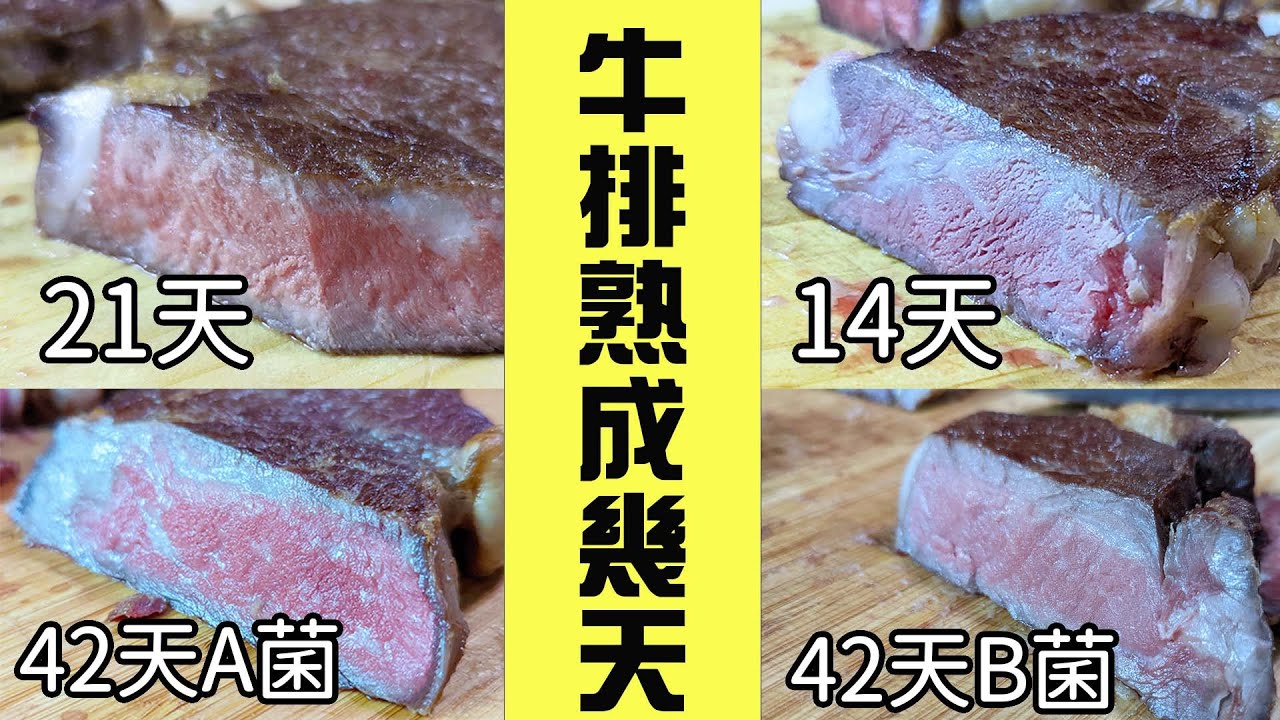 乾式熟成牛排越久越好？｜一次試吃4種不同熟成程度的沙朗牛排｜鮮味醉到不想說話｜Tast 4  types of different aging steak.
