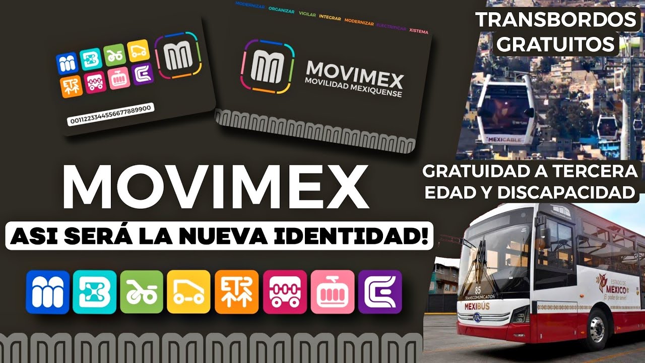 MOVIMEX: Está será su NUEVA TARJETA e IMAGEN!(Transbordo y Acceso Gratuito al MEXIBÚS y MEXICABLE)
