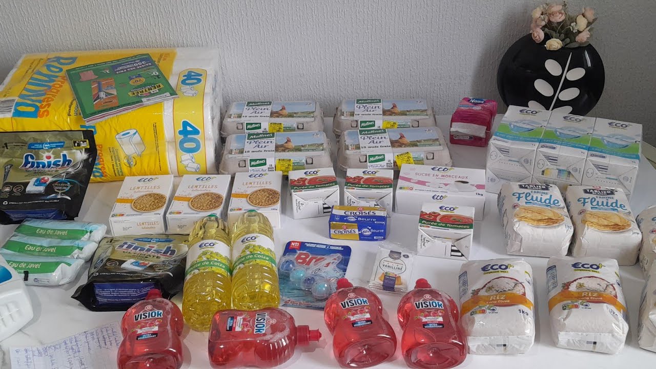 Retour de courses Leclerc pécial stock alimentaire de secours/Ebayclub réduction, promo ptit budget
