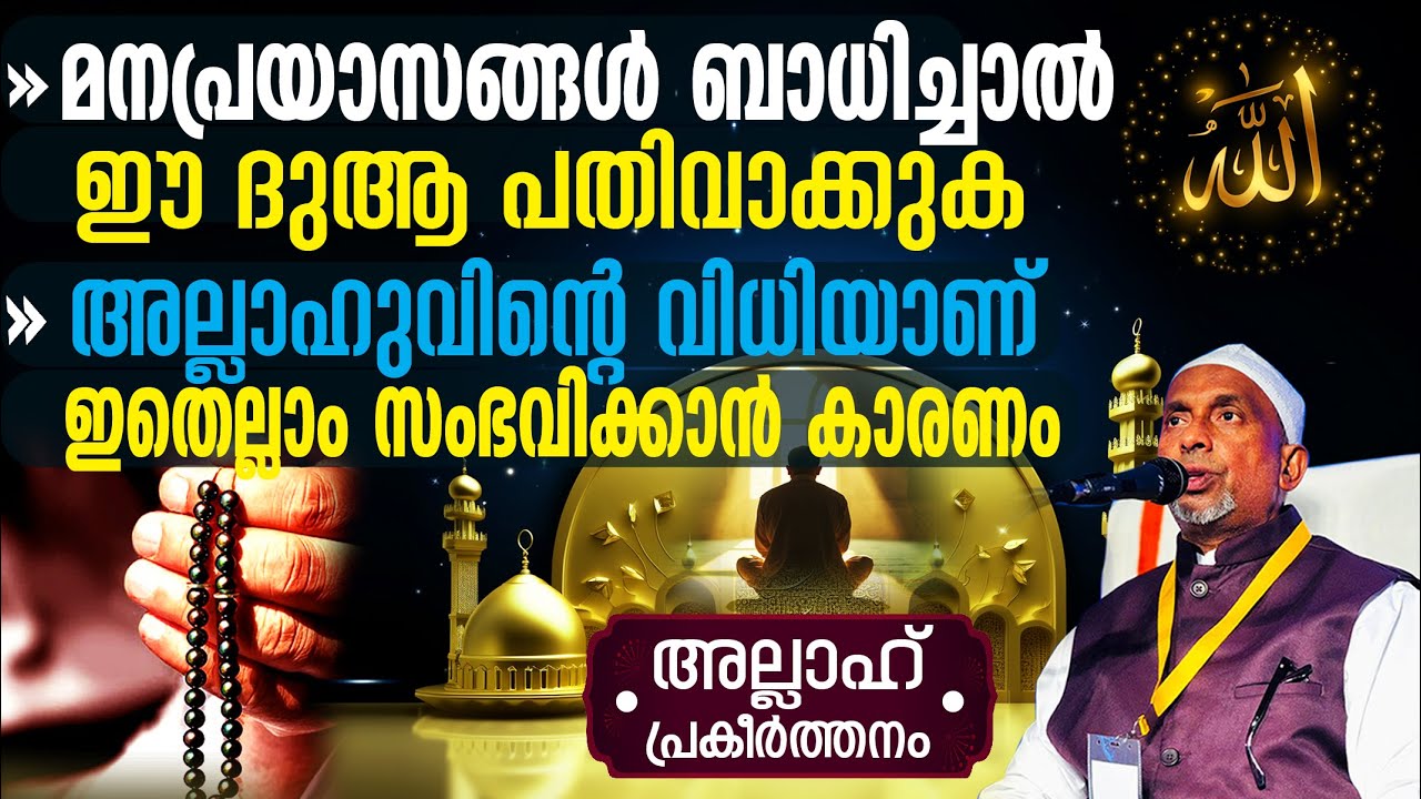 മനപ്രയാസങ്ങള്‍ ബാധിച്ചാല്‍ ഈ ദുആ പതിവാക്കുക‼️അല്ലാഹുവിന്റെ വിധിയാണ് ഇതെല്ലാം | അല്ലാഹ് Part- 325 | 1